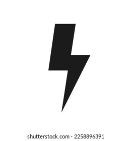 Flash icon vector on a white background. Vector illustration