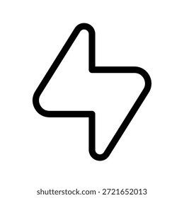 Illustration zum Entwurf eines Vektorsymbols mit Blitz