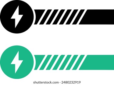 Flash icons collection. Electric symbols. Electric lightning symbols. Flash light sign. Electric vector icons, Bolt lightning flash icons	
