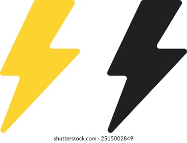 Flash icons collection. Electric symbols. Electric lightning symbols. Flash light sign. Electric vector icons, Bolt lightning flash icons