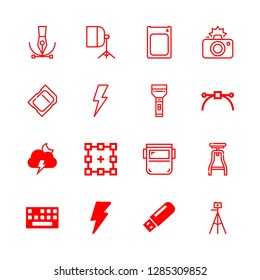 flash icons set with keyboard computer hardware accesory, vector and camera memory card vector set