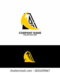 Flash initial letter A  Logo Icon Template. Illustration vector graphic. Design concept Electrical Bolt With letter  symbol. Perfect for corporate, technology, initial , more technology brand identity