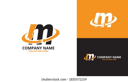 Flash initial letter m Logo Icon Template. Illustration vector graphic. Design concept Electrical Bolt With letter  symbol. Perfect for corporate, technology, initial , more technology brand identity