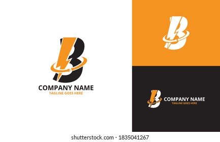 Flash initial number  3 Logo Icon Template. Illustration vector graphic. Design concept Electrical Bolt With number  tree  symbol. Perfect for corporate, technology, initial , brand identity