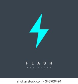 flash isolated minimal single flat icon. Energy line vector icon for websites and mobile minimalistic flat design.