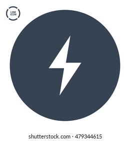 flash isolated minimal single flat icon. Energy line vector icon for websites and mobile minimalistic flat design.