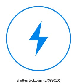 flash isolated minimal single flat icon. Energy line vector icon for websites and mobile minimalistic flat design.