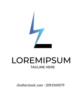 Flash L Letter Logo, Electrical Bolt Logo Vector