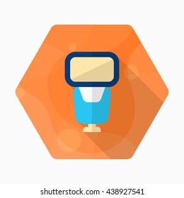 Flash lamp icon , Vector flat long shadow design.