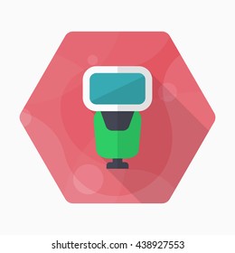 Flash lamp icon , Vector flat long shadow design.