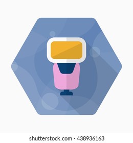 Flash lamp icon , Vector flat long shadow design.