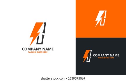 Flash I Letter Logo Icon Template. Illustration vector graphic. Design concept Electrical Bolt With Initial I Letter Logo Design. Perfect for corporate, technology, initial , community and more techno