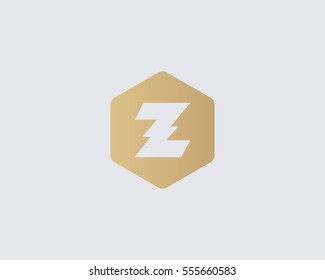 Flash-Buchstabe Z-Logo. Vektor-Logotyp mit dynamischer Geschwindigkeit. Thunderbolt Superheld T Shirt Print Symbol. 