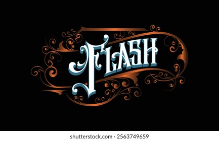 FLASH lettering custom style design