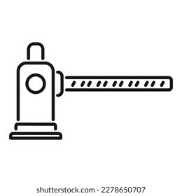 Flash light barrier icon outline vector. Train road. Stop closed