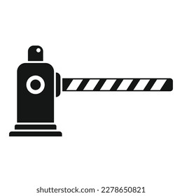 Icono de barrera de luz flash simple vector. Ruta del tren. Detener cerrado