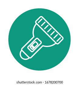flash light block style icon vector illustration design