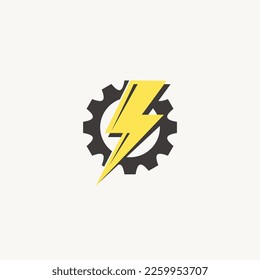 Flash Light Bolt Electric Heat Stamp for Electrical Automotive Workshop Logo Design