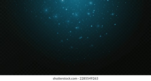 A flash of light and dust. Magic glow light effect. Vector glowing light glitter abstract background. Camera effect. Vector illustration.