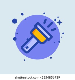 Flash light flat illustration. Torch lamp signs vector illustration.