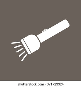 Flash light Icon on Dark Gray Color. Eps-10.
