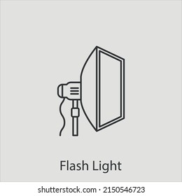 icono del vector de la luz flash.Icono editable.Signo de estilo lineal para usar diseño web y aplicaciones móviles,logotipo.Ilustración de símbolo.Gráficos vectoriales de píxeles - Vector