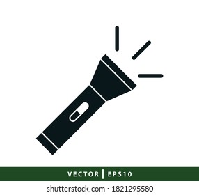 Flash light icon vector logo template