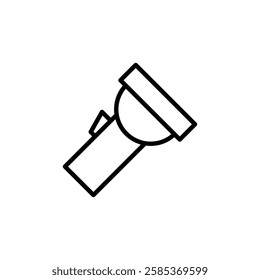 flash light iconVector illustration in black