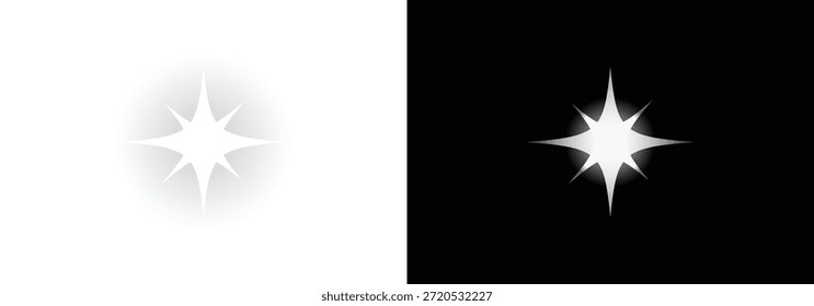 Luz de destello sobre fondo negro png. Brillo Abstractas de la luz de la estrella del resplandor aislado. Efecto brillante. Destello de lente. Luces parpadeantes. Vector