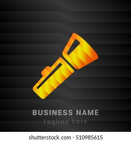 Flash Light Orange, Yellow and Black silk fashion premium icon / Logo