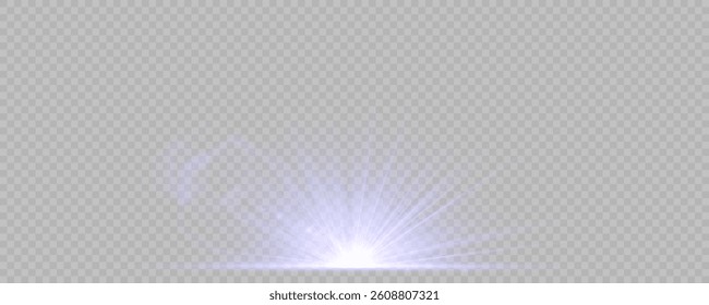 Flash of light radiates quickly from glowing explosion center. Bright light rays flick outward in perfect symmetry. Transparent glow effect adds depth to modern visuals. Glowing light strobe flickers