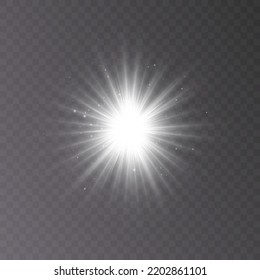 Flash Of Light, A Star On A Transparent Background.Sun, Summer. Light Sunlight Png. Light Burst Of Light Png. Vector	
