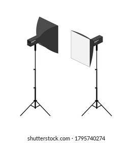 Flash light studio for professional photography.