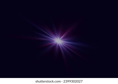 A flash of light that creates a speed effect. The flare of the special effect of an explosion of light.