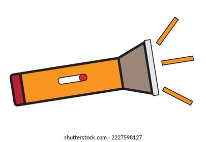 Lámpara de luz de flash - ilustración de icono de línea - vector 