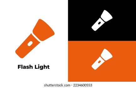 flash light vector icon color simple design, symbol camping