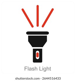 Flash Light vector icon concept design