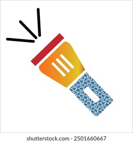 flash light vector icon line template