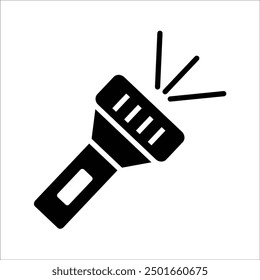 flash light vector icon line template