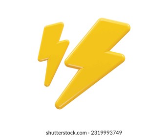 Flash lighting icon vector 3d