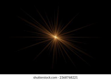 Flash lighting with a special golden light effect on a dark background.