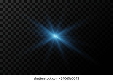 
Flash lighting with a special light effect on a dark background.