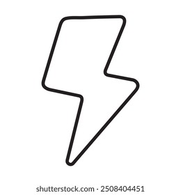 Flash lightning bolt icon. Electric power symbol. Power energy sign, vector illustration, Easily editable