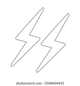 Flash lightning bolt icon. Electric power symbol. Power energy sign, vector illustration, Easily editable
