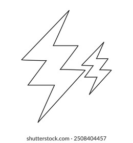 Icono del relámpago del flash. Símbolo de energía eléctrica. Señal de energía, Ilustración vectorial, Fácil de editar