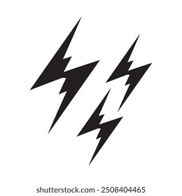 Flash lightning bolt icon. Electric power symbol. Power energy sign, vector illustration, Easily editable