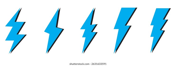 flash lightning bolt icon, electric sign and symbol, thunder bolt icon vector illustration