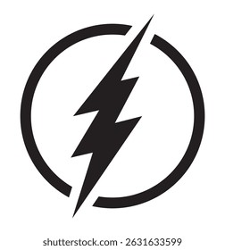 flash lightning bolt icon, electric sign and symbol, thunder bolt icon vector illustration