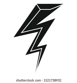 Flash lightning bolt icon. Simple illustration of flash lightning bolt vector icon for web design isolated on white background