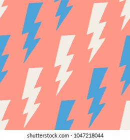 Flash, lightning bolt seamless pattern. Vector illustration